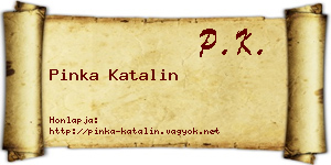 Pinka Katalin névjegykártya